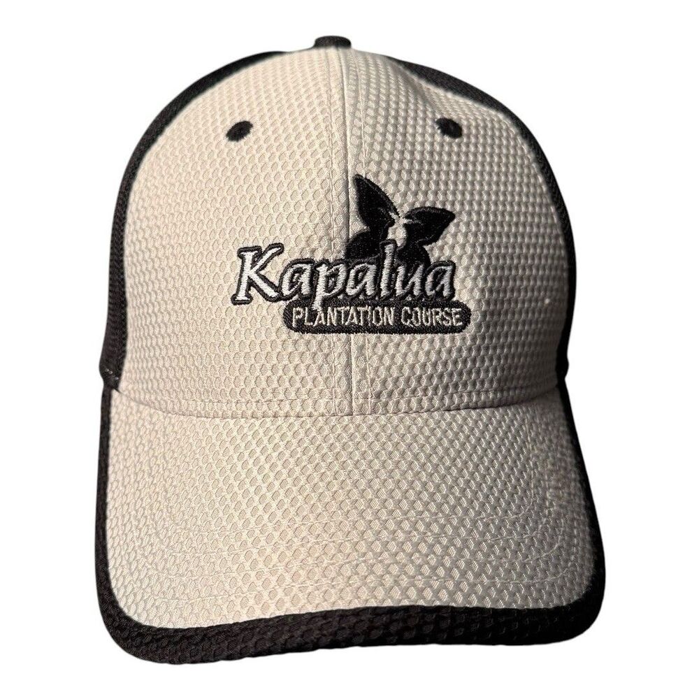 KAPALUA Maui Hawaii Golf Gray & Black Baseball Cap Hat Adjustable Island B18G‎